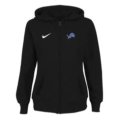 Women's Detroit Lions Stadium Rally Full Zip Hoodie Black 