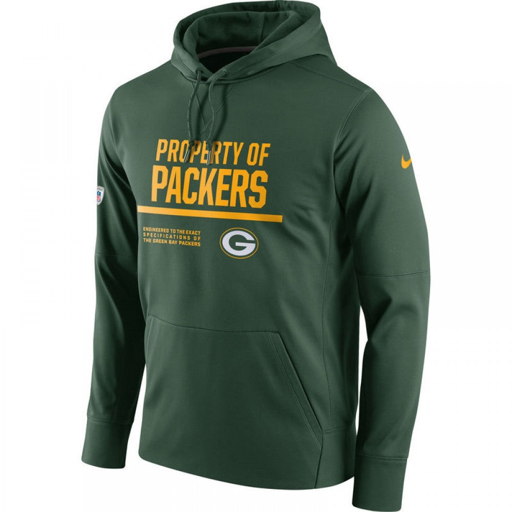 Men's Green Bay Packers Green Circuit Property Of Performance Pullover Hoodie 