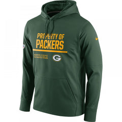 Men's Green Bay Packers Green Circuit Property Of Performance Pullover Hoodie 