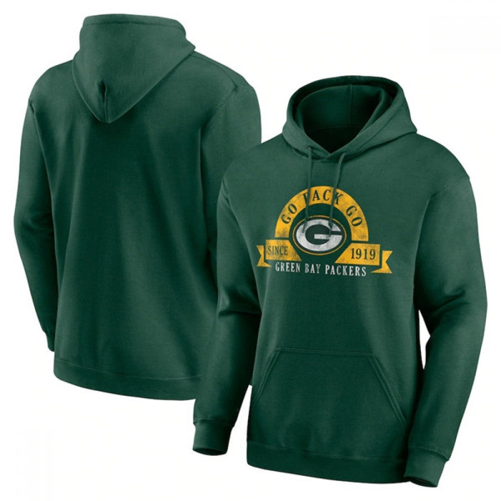 Men's Green Bay Packers Green Pullover Hoodie 