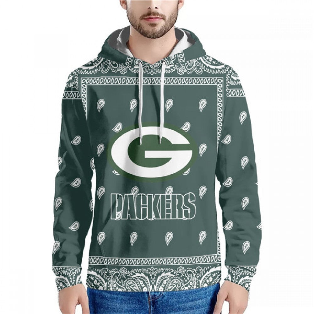 Men's Green Bay Packers Green Pullover Hoodie 