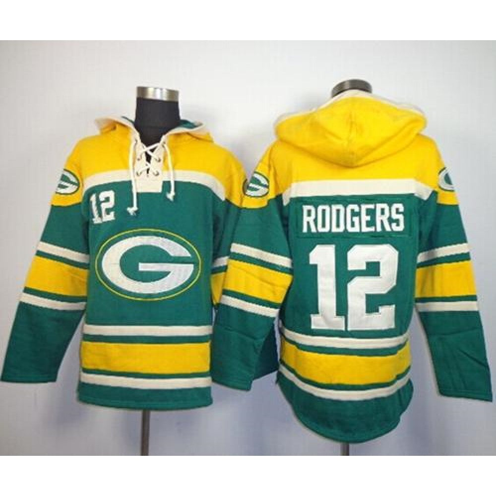 Packers #12 Aaron Rodgers Green Sawyer Hoodie Sweatshirt NFL Hoodie 