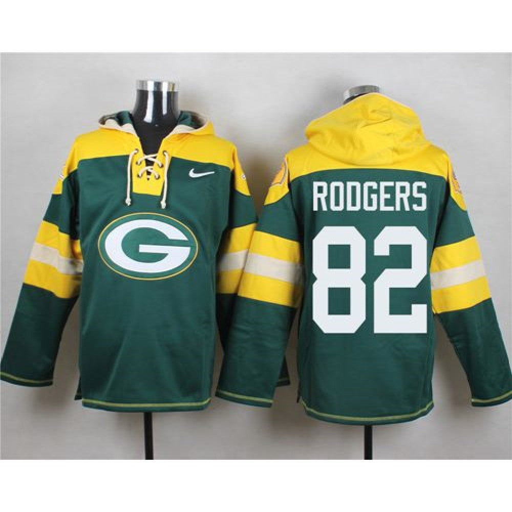 Packers #82 Richard Rodgers Green Player Pullover NFL Hoodie 