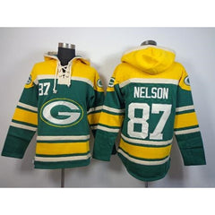 Packers #87 Jordy Nelson Green Sawyer Hoodie Sweatshirt NFL Hoodie 