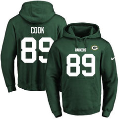 Packers #89 Jared Cook Green Name & Number Pullover NFL Hoodie 