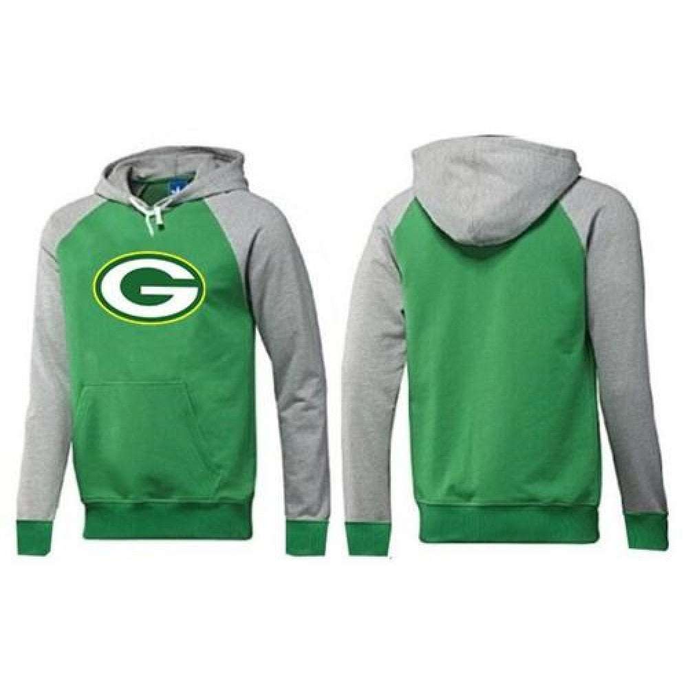 Green Bay Packers Logo Pullover Hoodie Green & Grey 