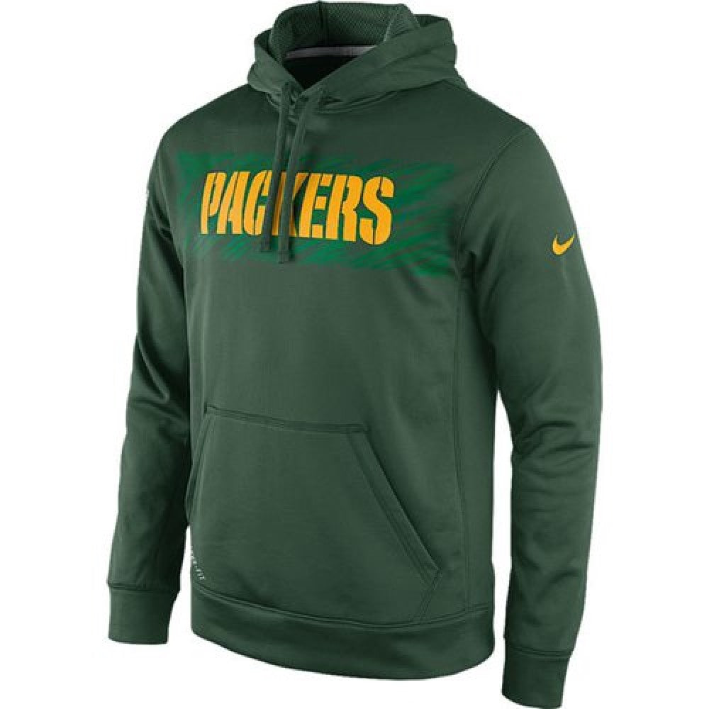 Green Bay Packers KO Speed Wordmark Performance Hoodie Green 