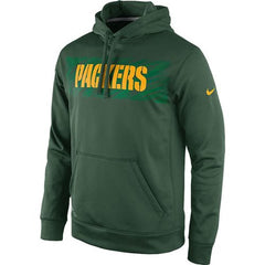 Green Bay Packers KO Speed Wordmark Performance Hoodie Green 