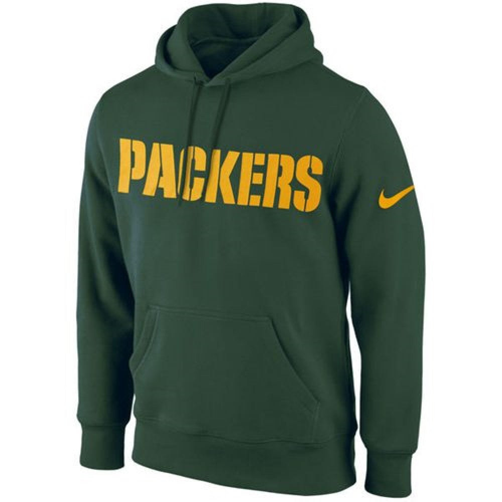 Green Bay Packers KO Wordmark Performance Hoodie Green 