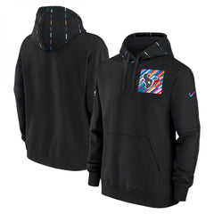 Men's Houston Texans Black 2023 Crucial Catch Club Pullover Hoodie 