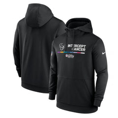 Men's Houston Texans 2022 Black Crucial Catch Therma Performance Pullover Hoodie 