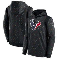 Men's Houston Texans 2021 Charcoal Crucial Catch Therma Pullover Hoodie 