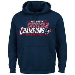 Men's Houston Texans Majestic Navy 2015 AFC South Division Champions Pullover Hoodie 