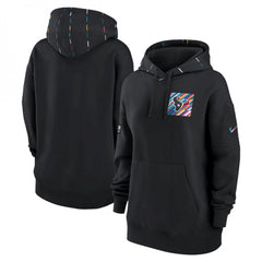 Women's Houston Texans Black 2023 Crucial Catch Club Pullover Hoodie(Run Small) 
