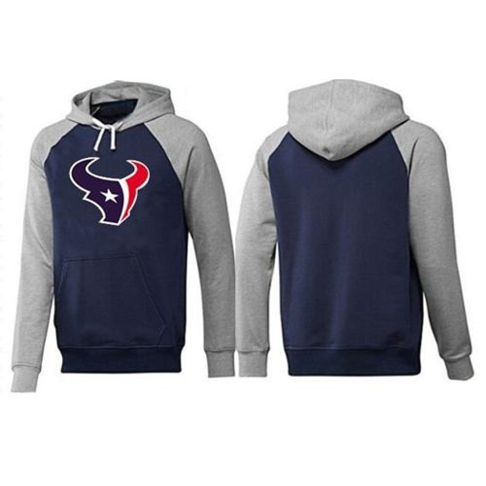 Houston Texans Logo Pullover Hoodie Dark Blue & Grey 