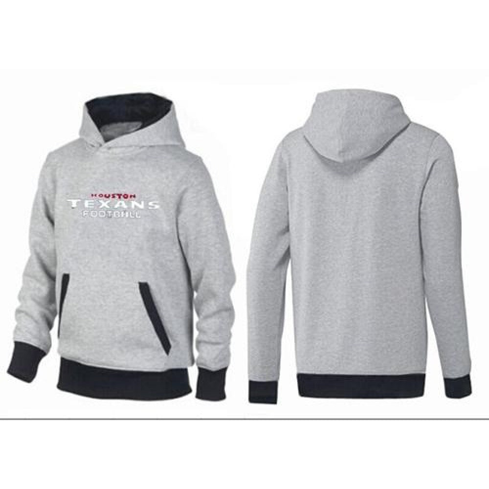 Houston Texans English Pullover Hoodie Grey & Black 