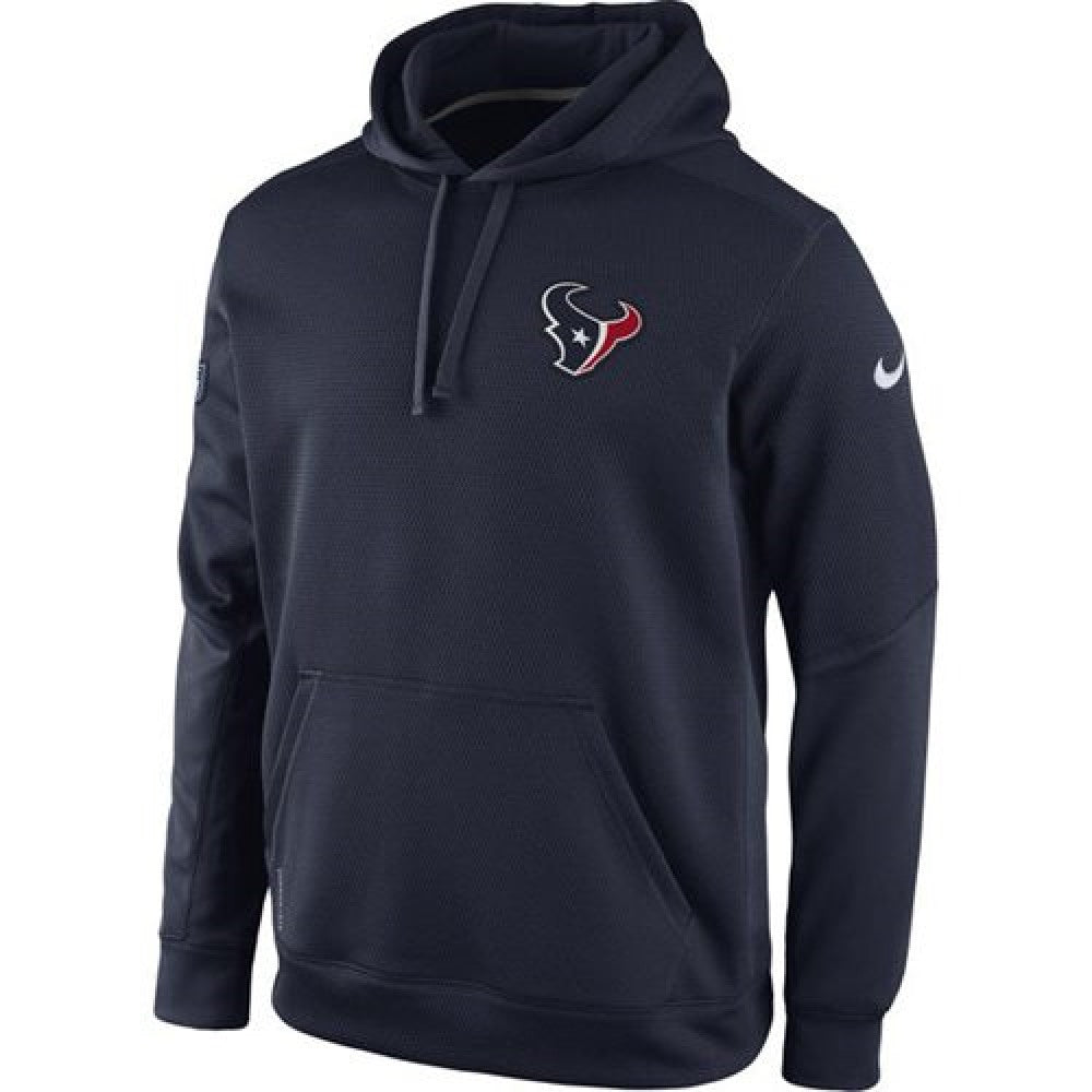 Houston Texans KO Chain Fleece Pullover Performance Hoodie Navy Blue 