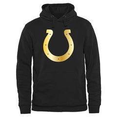Men's Indianapolis Colts Pro Line Black Gold Collection Pullover Hoodie 