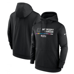 Men's Indianapolis Colts 2022 Black Crucial Catch Therma Performance Pullover Hoodie 