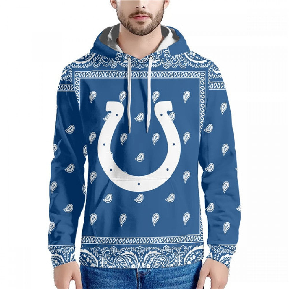 Men's Indianapolis Colts Blue Pullover Hoodie 
