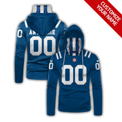 Men's Indianapolis Colts 2020 Blue Customize Hoodie Mask 