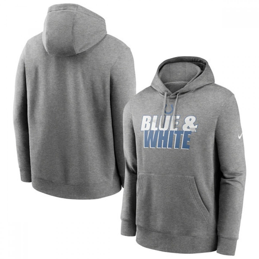 Men's Indianapolis Colts Heathered Charcoal Fan Gear Local Club Pullover Hoodie 