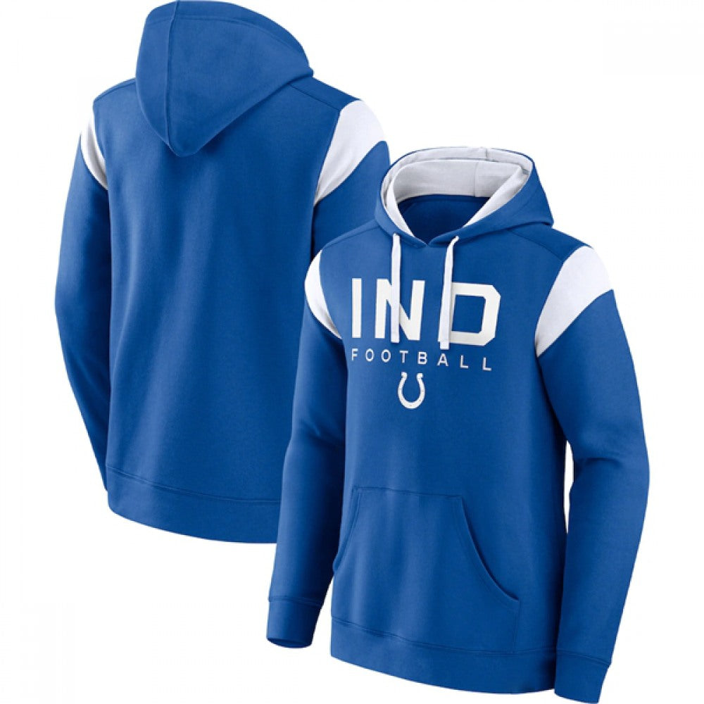 Men's Indianapolis Colts Royal Call The Shot Pullover Hoodie 