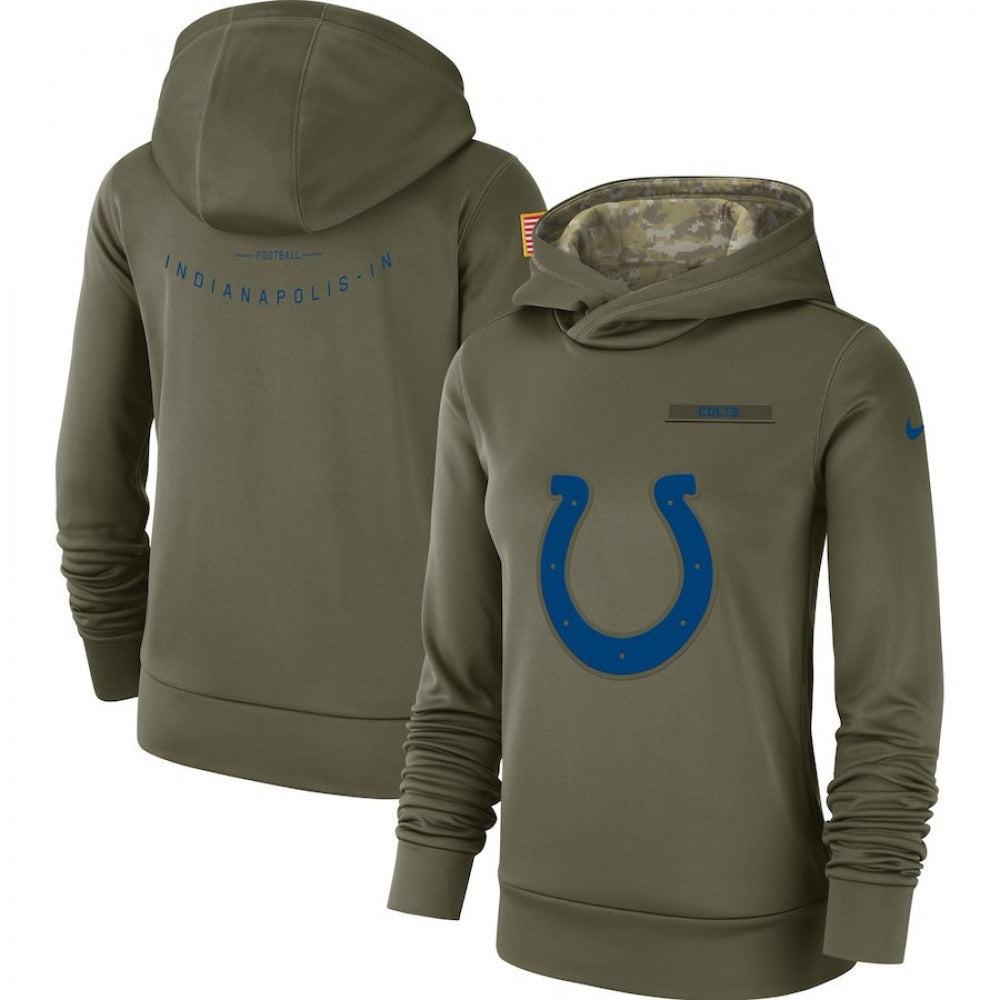 Women's Indianapolis Colts Anthracite Salute to Service Player Performance Hoodie 
