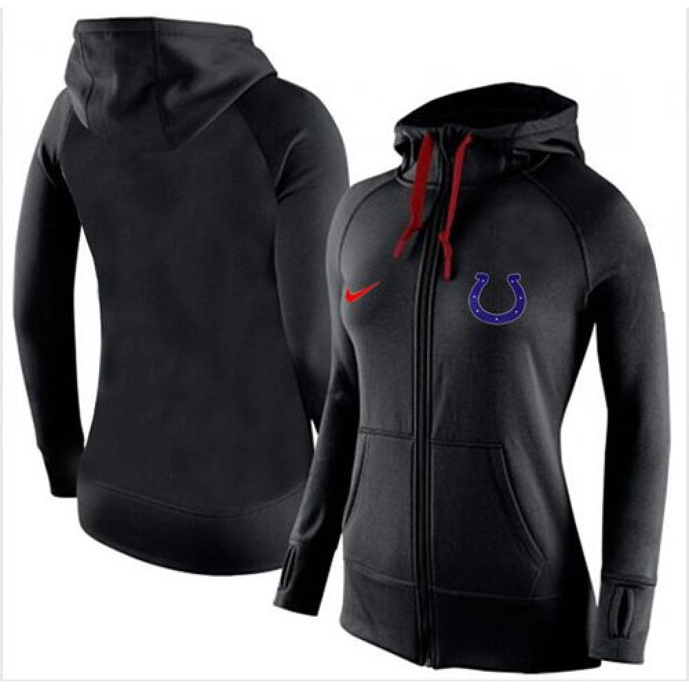 Women's Indianapolis Colts Full-Zip Performance Hoodie Black 