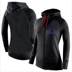 Women's Indianapolis Colts Full-Zip Performance Hoodie Black 