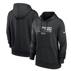 Women's Indianapolis Colts 2022 Black NFL Crucial Catch Therma Performance Pullover Hoodie(Run Small) 