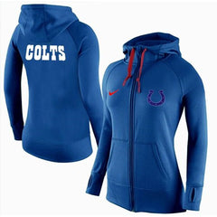 Women's Indianapolis Colts Full-Zip Performance Hoodie Blue 