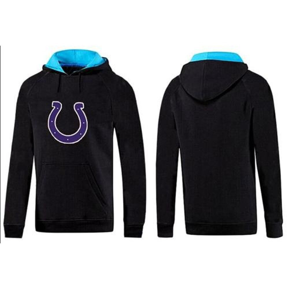 Indianapolis Colts Logo Pullover Hoodie Black & Blue 