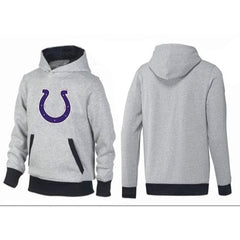 Indianapolis Colts Logo Pullover Hoodie Grey & Black 