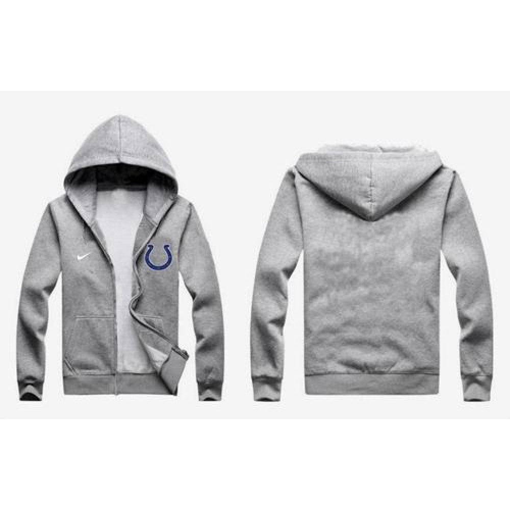Indianapolis Colts Authentic Logo Hoodie Grey 