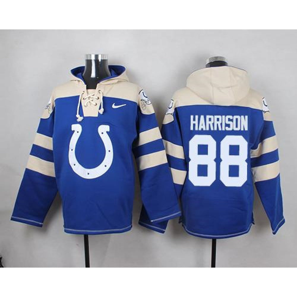 Colts #88 Marvin Harrison Royal Blue Player Pullover NFL Hoodie 
