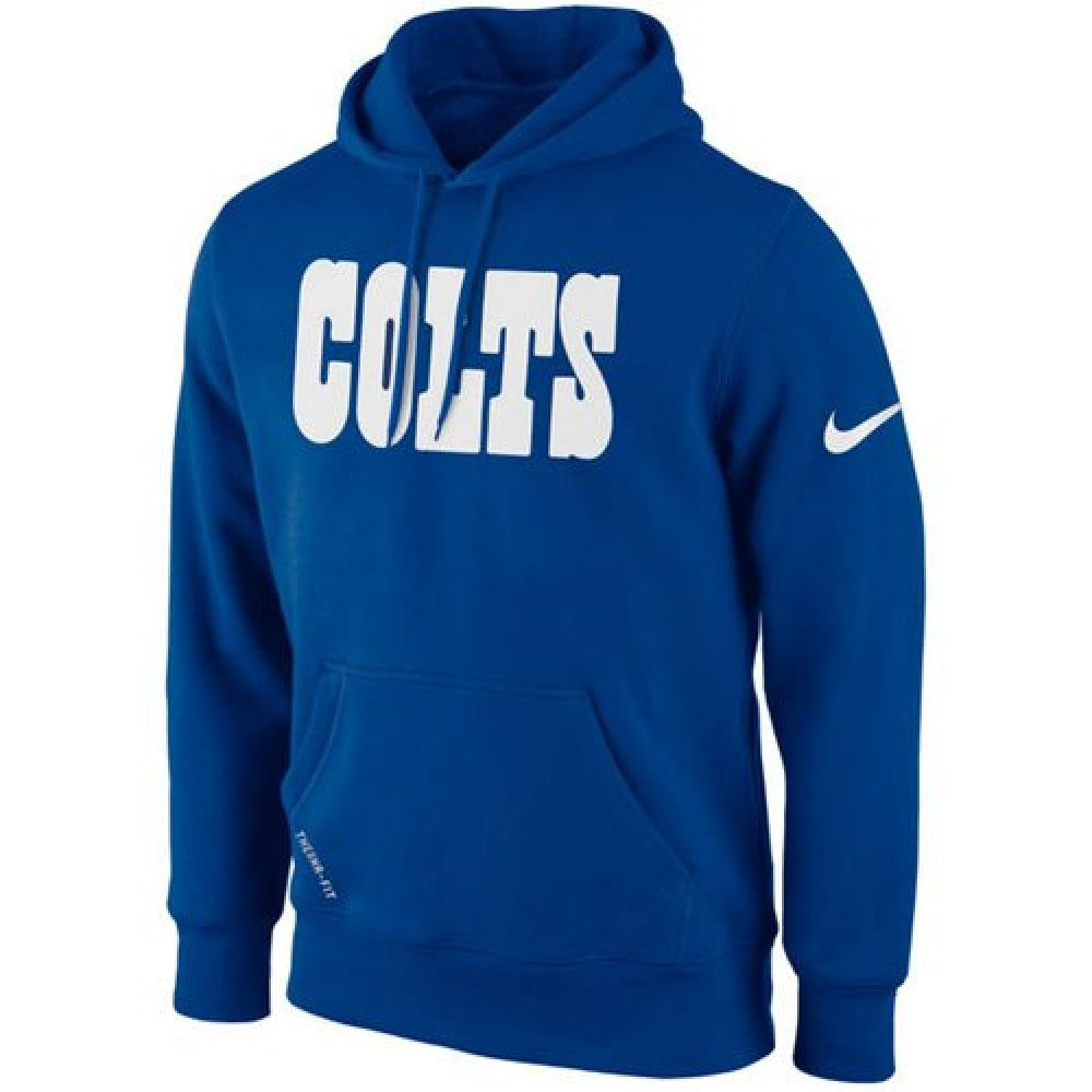Indianapolis Colts KO Wordmark Essential Hoodie Royal Blue 