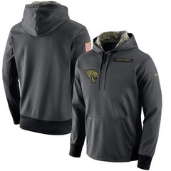 Men's Jacksonville Jaguars Anthracite Salute to Service Player Performance Hoodie 