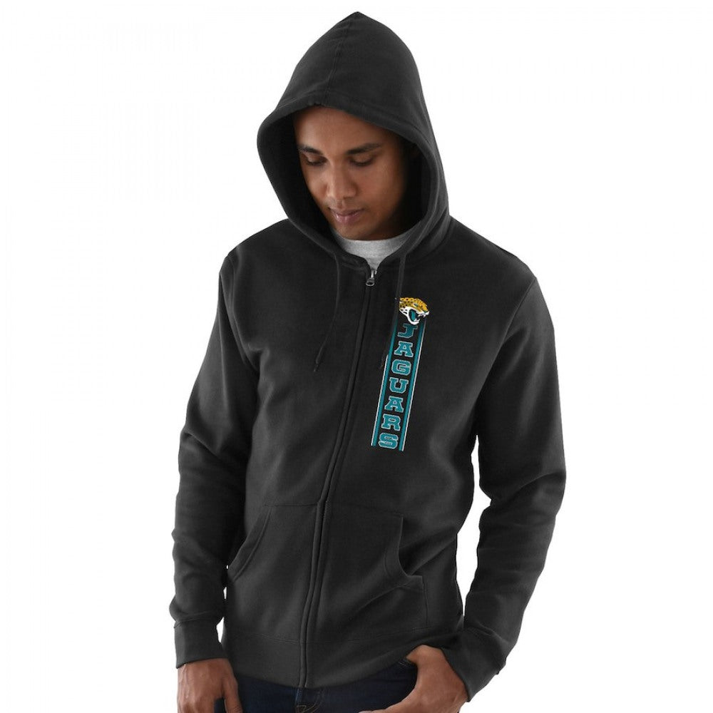 Men's Jacksonville Jaguars Black Hook and Ladder Full-Zip NFL Hoodie 