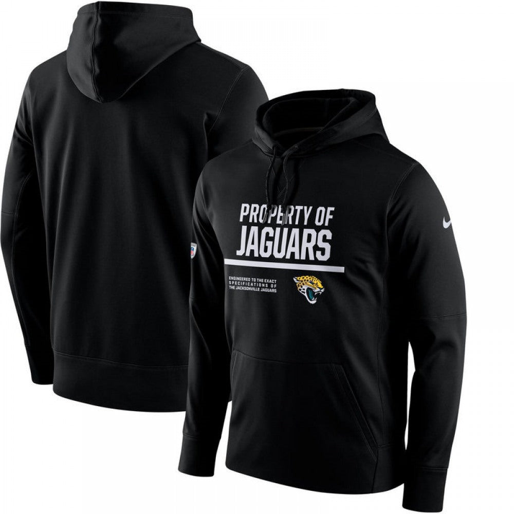 Men's Jacksonville Jaguars Black Circuit Property Of Performance Pullover Hoodie 