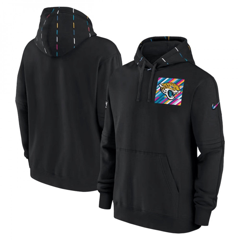 Men's Jacksonville Jaguars Black 2023 Crucial Catch Club Pullover Hoodie 