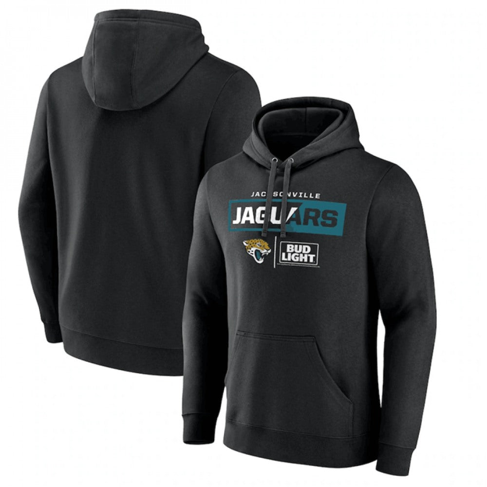 Men's Jacksonville Jaguars Black x Bud Light Pullover Hoodie 