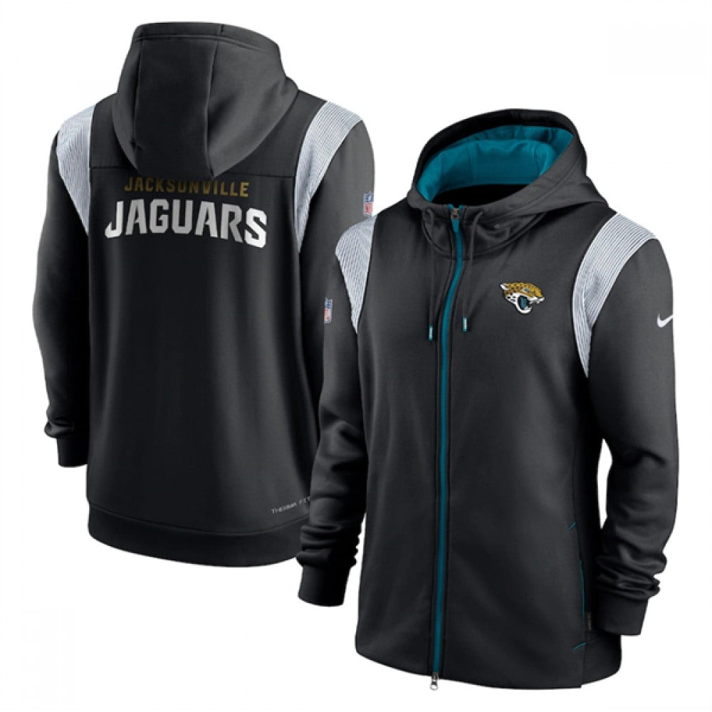 Men's Jacksonville Jaguars Black zipper Hoodie 