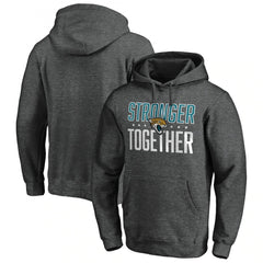 Men's Jacksonville Jaguars Heather Charcoal Stronger Together Pullover Hoodie 