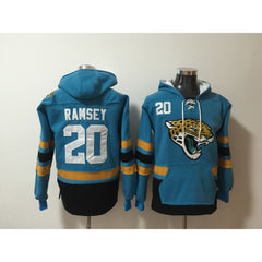 Men's Jacksonville Jaguars #20 Jalen Ramsey Teal All Stitched NFL Hoodie Sweatshirt 