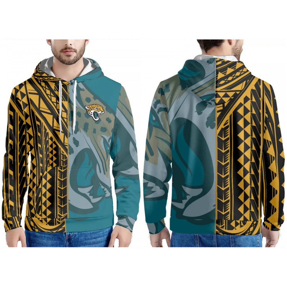 Men's Jacksonville Jaguars Teal/Black/Gold Pullover Hoodie 