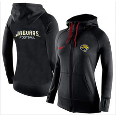 Women's Jacksonville Jaguars Full-Zip Performance Hoodie Black 