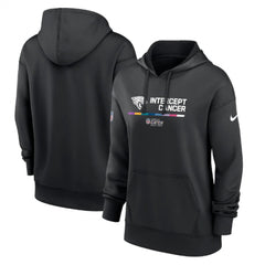 Women's Jacksonville Jaguars 2022 Black NFL Crucial Catch Therma Performance Pullover Hoodie(Run Small) 