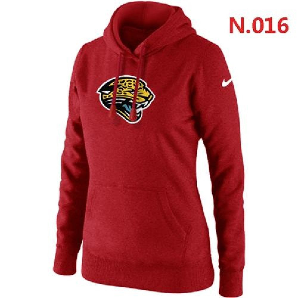 Women's Jacksonville Jaguars Logo Pullover Hoodie Red 