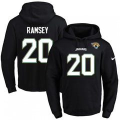 Jaguars #20 Jalen Ramsey Black Name & Number Pullover NFL Hoodie 